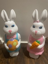 17” Easter Bunny Boy And Girl Blowmolds