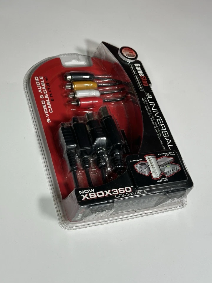 VTG New Gamestop Universal S-Video Audio 6ft Cable PS2 Xbox 360 GameCube Xbox - Image 2 of 4