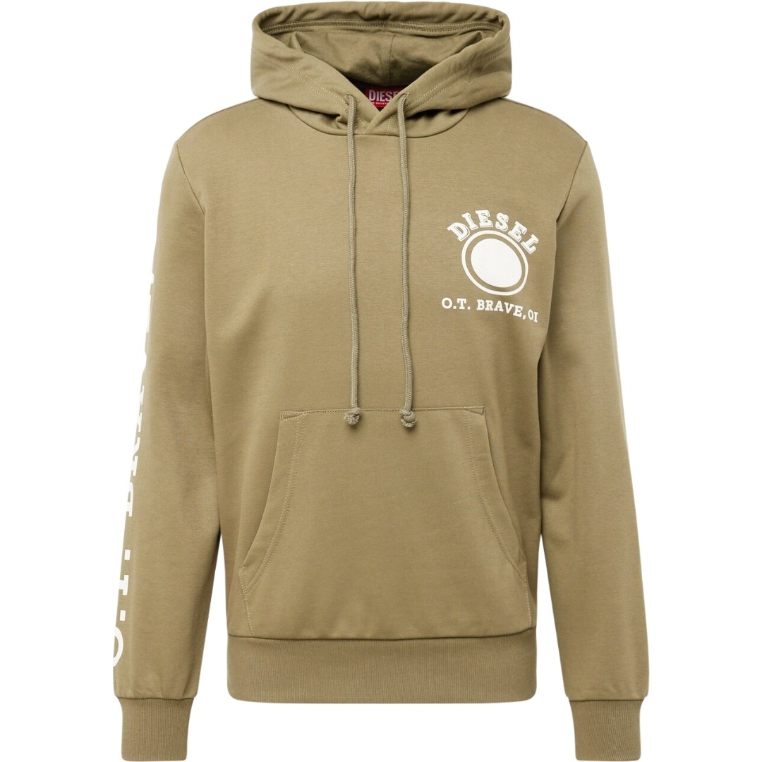 Зеленая толстовка с логотипом Diesel Dot