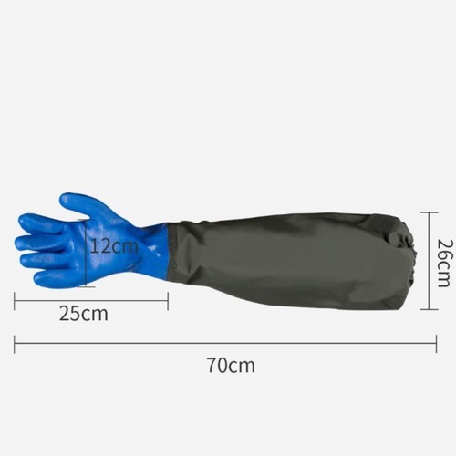 Tools Men Protect skin Waterproof Glove Pond Gloves Long Arm Rubber Gloves - Picture 2 of 6
