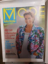 Burda Mode Vollschlanke Zeitschrift  Frühling 1990 Nähen viele Fotos