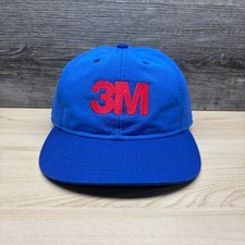 Vintage 3M Hat Cap Snap Back Blue Red Logo Corporate Promo USA Made