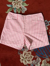 Vintage 1950s 60s Pink Cotton Checked Shorts