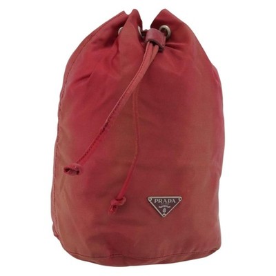 Prada Red Nylon Drawstring Pouch Prada-Red-Nylon-Drawstring-  main image 2