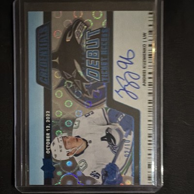 2022-23 Upper Deck Credentials Andrei Kuzmenko Debut Ticket Access Auto 2/10