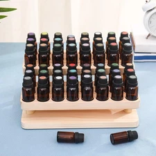 Wood Essential Oil Display Stand 48 Slots Organizer for Bathroom Table SPA