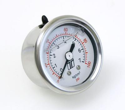 #ad Turbosmart Fuel Pressure White Silver Gauge 0 100psi Liquid Filled TS 0402 2023 $33.29