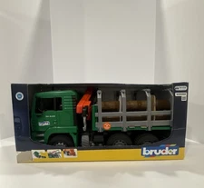 Bruder Toys Man Timber Truck with Loading Crane and 3 Trunks