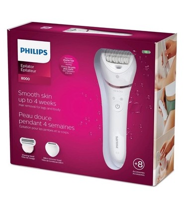 Philips Epilator Series 8000 Wet & Dry Epilator, Bre720/14