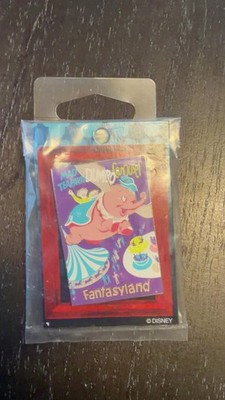 Vintage Disney Framed Attraction Poster Fantasyland Dumbo Pin