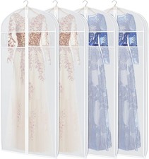Dress Bags for Gowns Long 72-inch Garment Bags for Long Dresses Clear