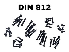 Zylinderkopfschraube Innensechskant DIN912 M2 M2,5 M3 M4 M5 Stahl schwarz