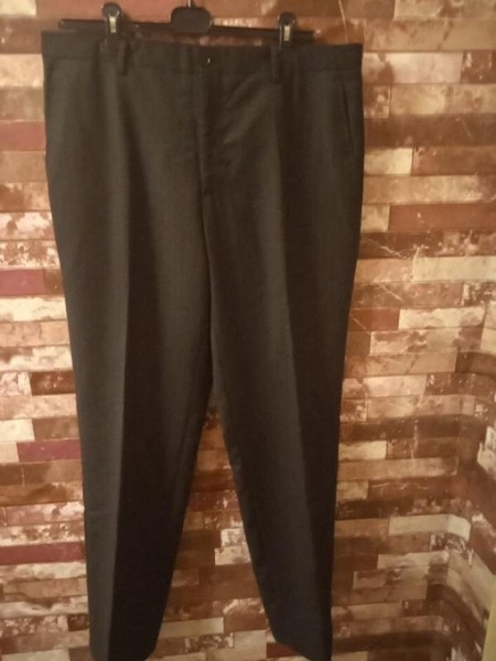 Men Etro Trousers Black Polyester 33 / L / 48