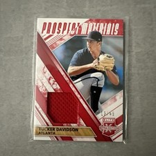 2019 Panini Elite Extra Edition Prospect Materials Red 13/49 Tucker Davidson
