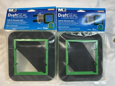 (Lot of 2) ME Madison Electric Draft Seal 2-Gang Box Kit MDSK2G New In Package