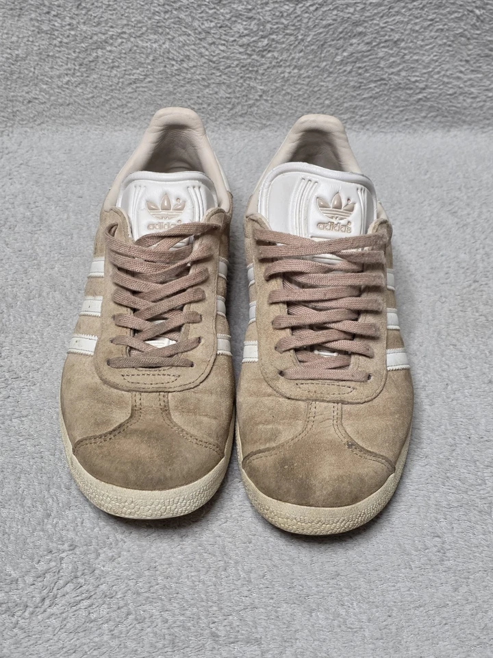 Adidas Gazelle Trainers in Dusky Pink/White Suede Leather Size UK 6 - Image 3 of 4