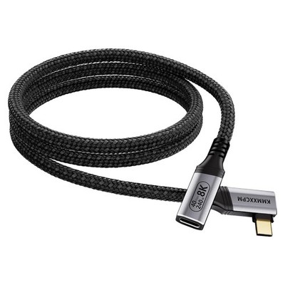 USB C Verlängerungskabel 1m 90 Grad 40Gbps Thunderbolt 4/3 PD 3.1 240W 8K Video