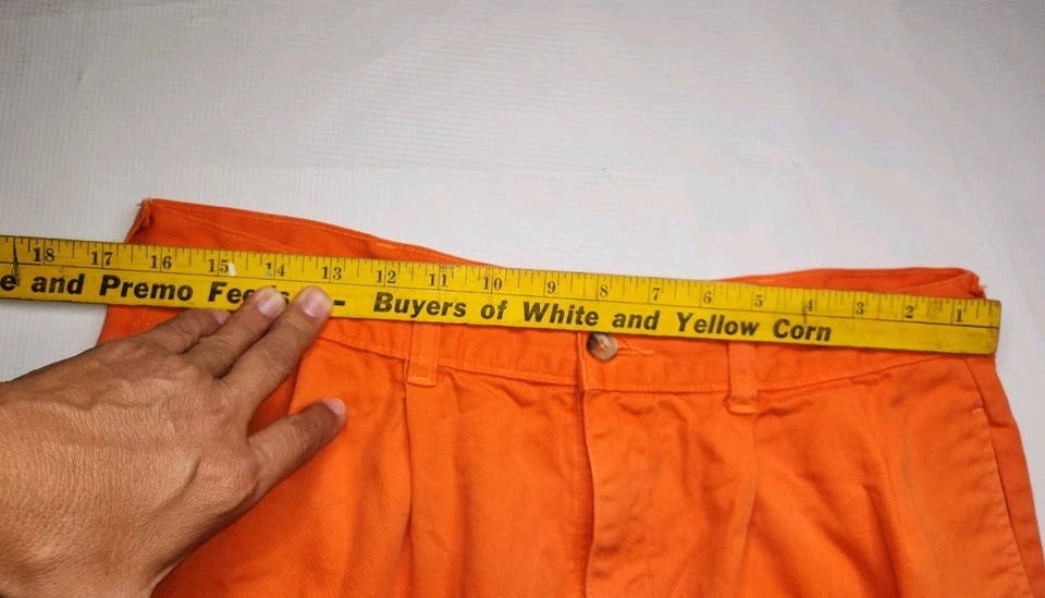 Pantalones Cortos de Golf De Colección Duck Head Naranja Para Hombre Talla 34W Escuela Chino Preppy Y2K Años 90 VOLS Foto 2 de 4