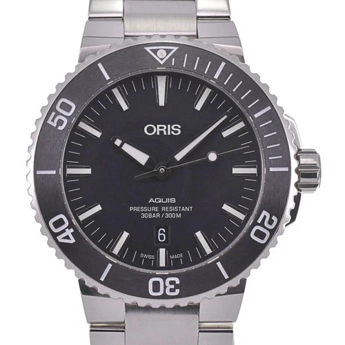 with paper ORIS Aquis Date 01 733 7730 4154-07 Automatic Men's Watch G#142301
