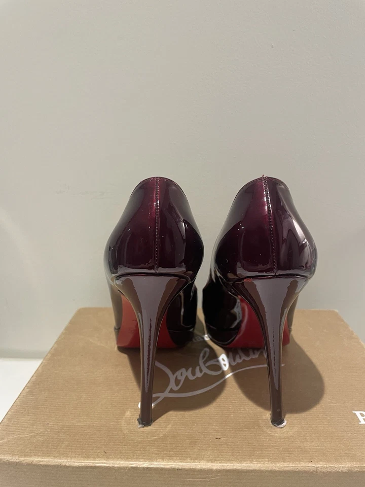 Christian Louboutin New Simple Pump 120 Patent Leather Court Heels Red UK 4.5 - Image 3 of 4