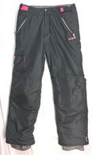 Champion Girls 14/16 Black Ski Snow Pants Zip Pockets Venture Dry Winter Gear