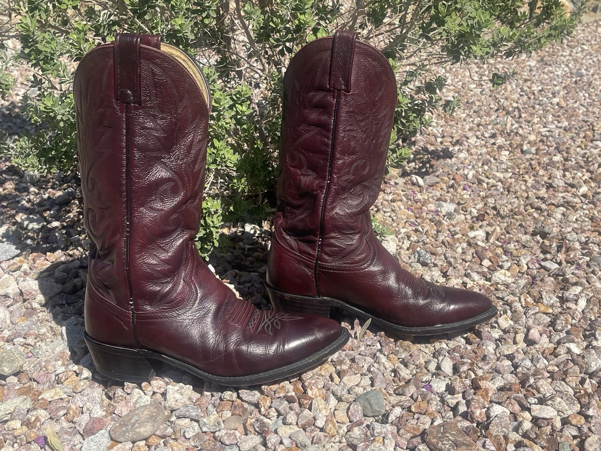 Bottes De Cowboy Dan Post Cuir Marron Taille 7 - Fabriquées Aux USA