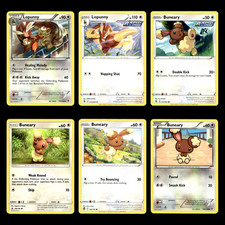 6x Lopunny Buneary Lot 117 Black White Boundaries Crossed Pokemon Cards