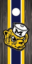 Michigan Wolverines cornhole board vinyl wraps
