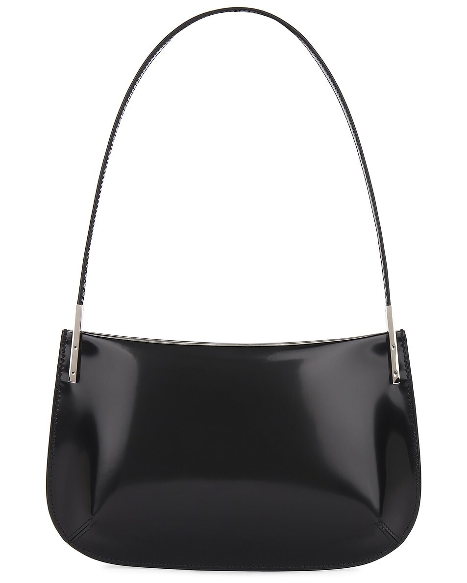 【関税&送料込】Saint Laurent Shoulder Bag SAINT LAURENT Flat Mini $1600 Black Leather Shoulder Bag New