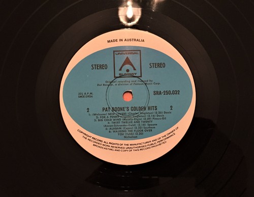 PAT BOONE'S GOLDEN HITS 1972 Aus Vinyl Lp (SRA250.032) EX/EX+ - Picture 6 of 7