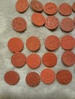  World War II OPA Red 1 Point FOOD RATIONS TOKENS Lot Of 50 — photo 2