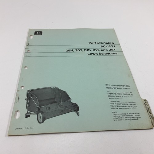 Genuine John Deere 26H 26T 31S 31T 38T Lawn Sweepers Parts PC1221