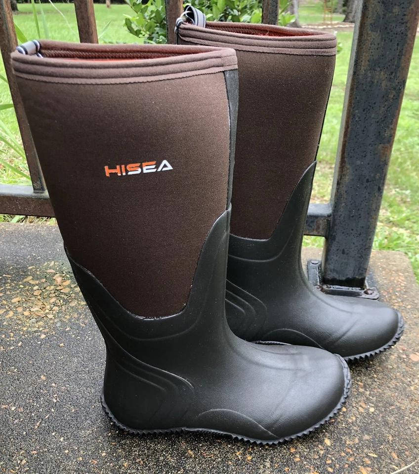 HISEA  Rain Boots Neoprene Waterproof Insulated Boot Men/Youth Sz 5 NIB - Image 2 of 4