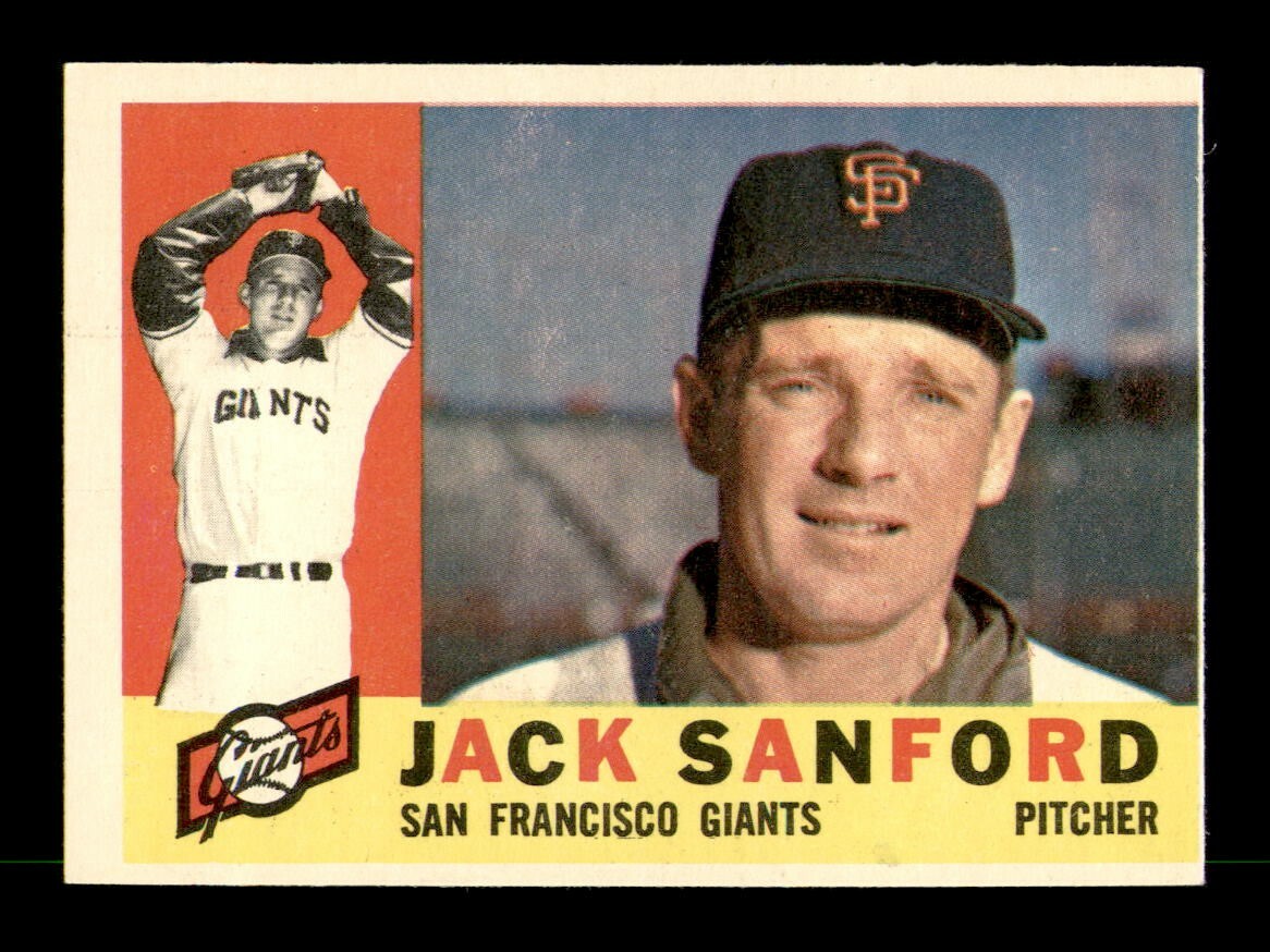 1960 Topps #165 Jack Sanford NM Vintage Baseball Card OBGcards