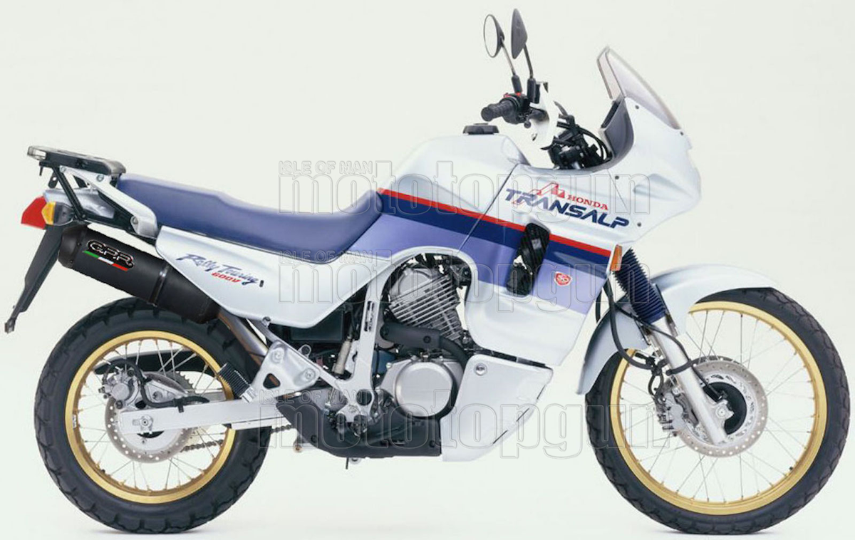 Scarico Omologato GPR Transalp XL600V 1986-99 Satinox Ovale 90x120 - Terminale Acciaio Inox 304 Satinato - Made In Italy