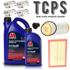 FOR AUID S3 QUATTRO MK3 8V SERVICE KIT 6L MILLERS AIR OIL 4 PLUGS NGK IRIDIUM OE