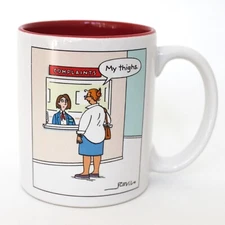 Hallmark Revilo Coffee Mug Cup Complaints Dept My Thighs Cartoon B4