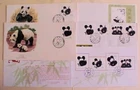 CHINA PR FDC PANDA SHEETLET 1985 / 2 FDC  3 REGULAR