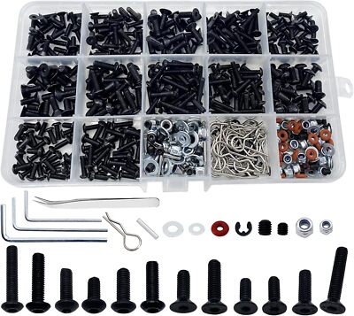 520pcs Universal RC Screw Kit Screws Assortment Set for Traxxas Arrma Redcat HPI