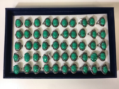 Gemstone rings Big stone rings wholesale lotsSize Radom, 50pieces.