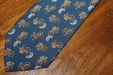 DANIEL CREMIEUX MENS NECKTIE 100 SILK PAISLEY NAVY BLUE  MULTICOLOR