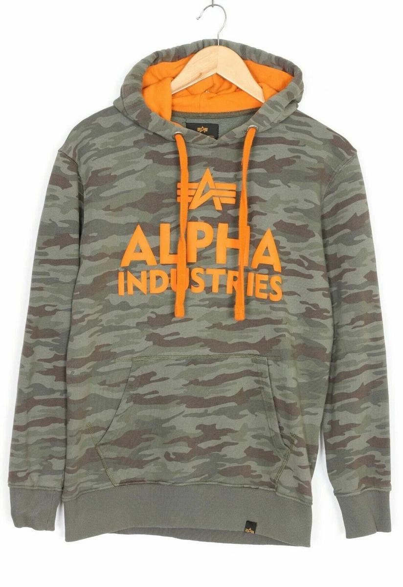 ALPHA INDUSTRIES Camo Sweatshirt Military S Men Hoodie Size eBay | Camouflage