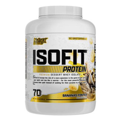 Nutrex Isofit Protein 5lb Premium Dessert Whey Isolate 70 servings High Protein