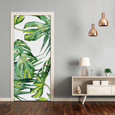 3D Home Art Door Wall Self Adhesive Removable Sticker Flowers Tropical leaves