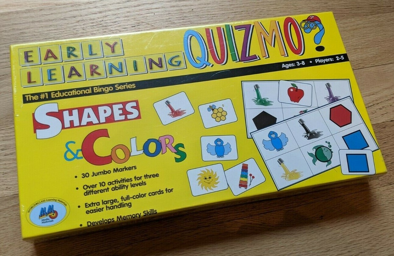 Early Learning Quizmo? Shapes & Colors #1 Educational Bingo Series SEALED NEW