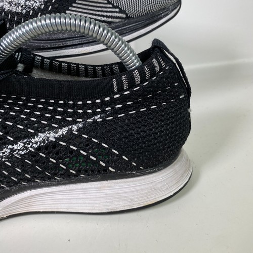 Nike Flyknit Racer Trainers UK 7.5 Black White Tongue 2014 Racing 526628-002 - Picture 3 of 24
