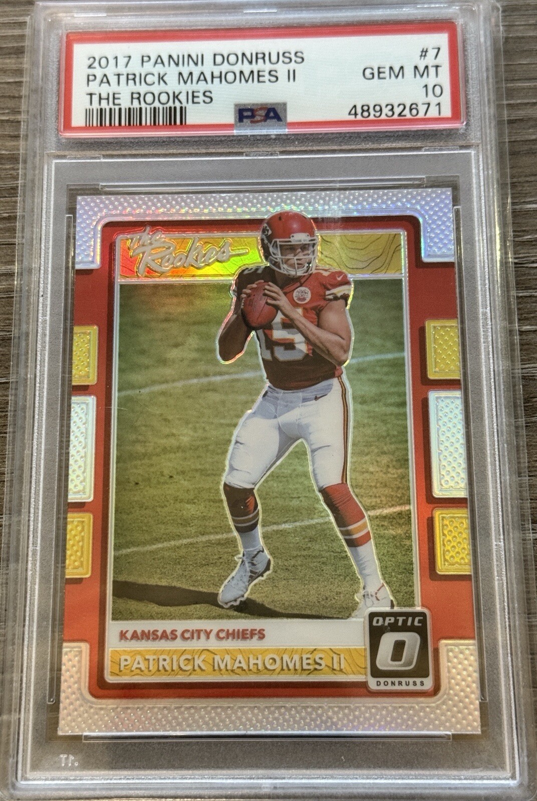Patrick Mahomes Panini Donruss Optic the Rookies #7 Base