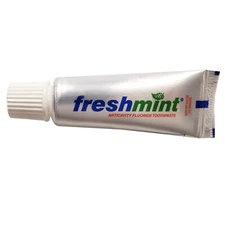 144 Tubes of Freshmint 0.6 oz. Anticavity Fluoride Toothpaste, Metallic Tube,...
