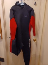 Hevto Full Body Wet Suit Black Red Size XL3