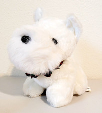 Vintage 1987 Commonwealth Lush White SCOTTISH TERRIER Dog Stuffed Plush 10"